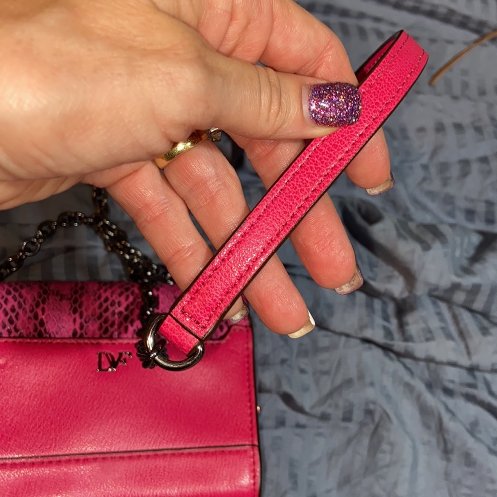 Like New Diane Von Furstenberg Python Trimmed Lea… - image 6